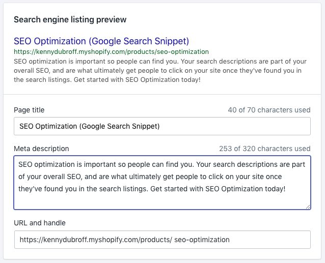 Google Search Snippet Optimization